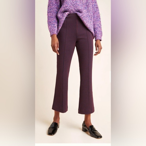 Anthropologie The Essential Crop Flare women’s elastic waist pants size small - Picture 1 of 10